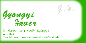 gyongyi haver business card