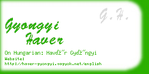 gyongyi haver business card